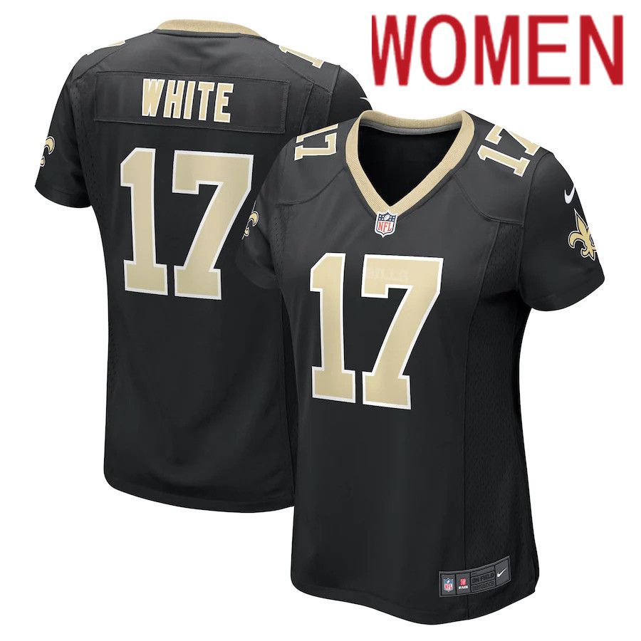 Women New Orleans Saints 17 Kevin White Nike Black Game Player NFL Jersey